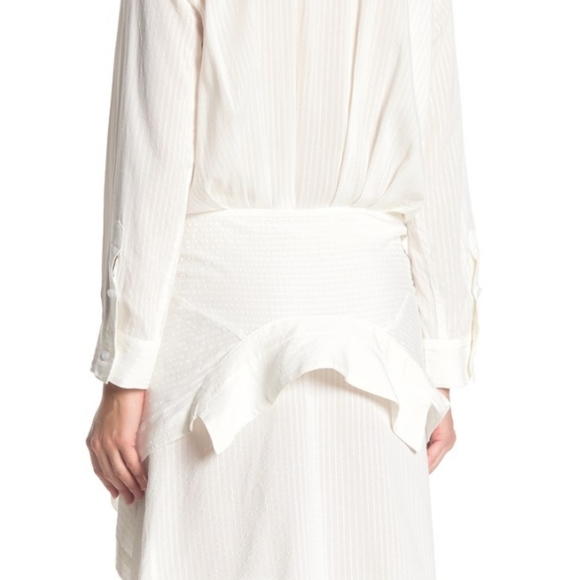 NWT: Long Sleeve Tie Front Shirt Dress - Picture 8 of 8